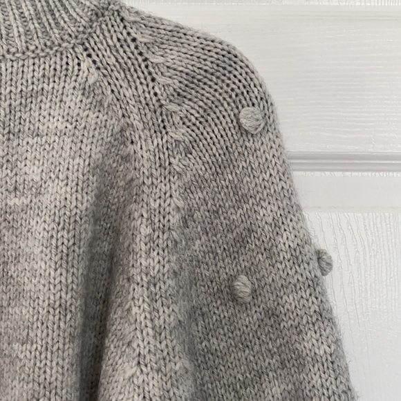 NWT CeCe gray bobble knit sweater XL - Picture 4 of 9